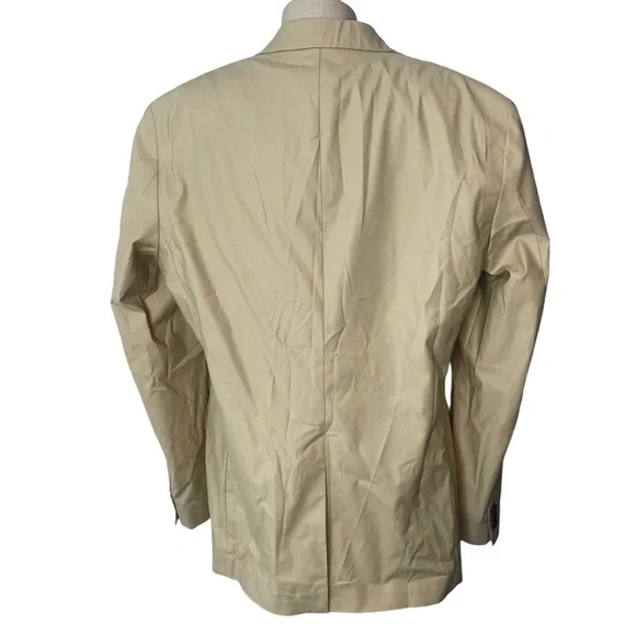 NWT Theory Men's $545 Rodolf N HL Blazer Dark Sandal Reverse Sateen Beige Tan 44 - Picture 3 of 6